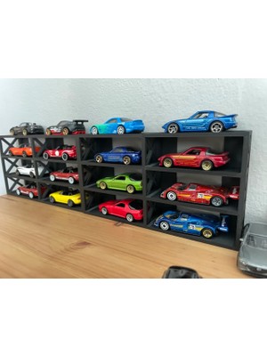 1/64OYUNCAK Araç Uyumlu 12 Li Duvar Garajı (Hot Wheels Uyumludur)