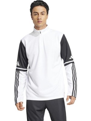 Adidas Erkek Sweatshirt JD2987 SQ25 Tr Top Beyaz Renkli Rahat Kesim Tasarım