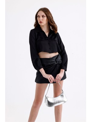 Kadın Suni Deri Yılan Desenli Omuz Çantası, Şık ve Kullanışlı Tasarım