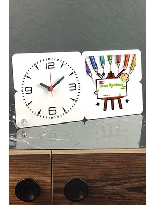 Ahşap Masa Saati, Öğretmene Özel, Şık ve Doğal Hediye