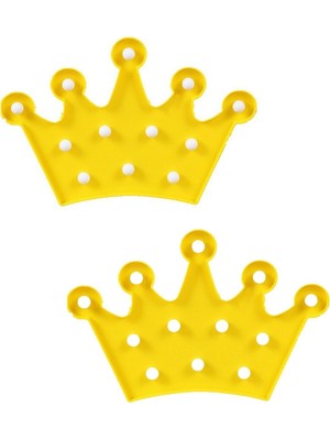 Sarı 3D Kraliçe Tacı LED Masa ve Gece Lambası, Şık ve Parlak Dekoratif Aydınlatma