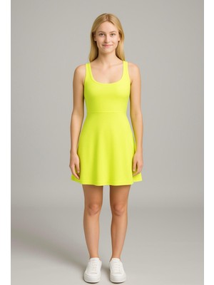 Kadın Sarı Askılı ELBISE-E2237