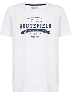 Routefield Tory Kids Unisex Çocuk Beyaz Tişört
