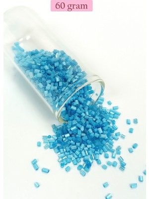Royaleks Kesme Cam Boncuk 2mm - 60 Gram - Mat Mavi - BNC386