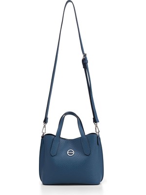 Şık Kadın El ve Çapraz Omuz Çantası Mavi Renk, Kullanışlı ve Hafif Tasarım