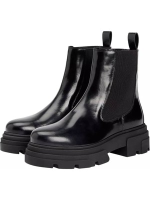 Kadın Kalın Tabanlı Chelsea Bot - Siyah