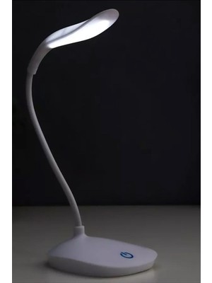 Şarjlı Dokunmatik LED Masa Lambası, 3 Kademeli Okuma ve Çalışma Işığı, Beyaz Işık