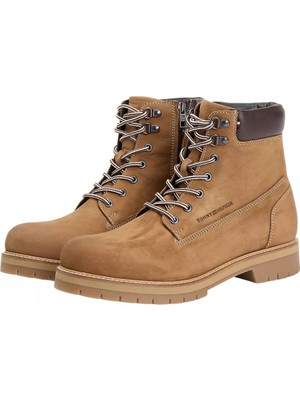 Erkek Bağcıklı ve Fermuarlı Outdoor Bot - Taba