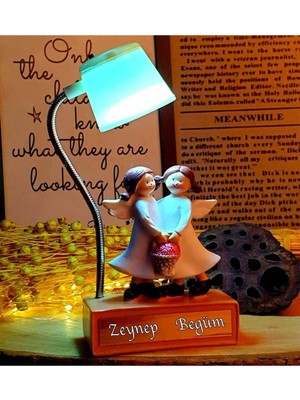 Kişiye Özel En Iyi Arkadaşım Için Güzel Gece Lambası Gri