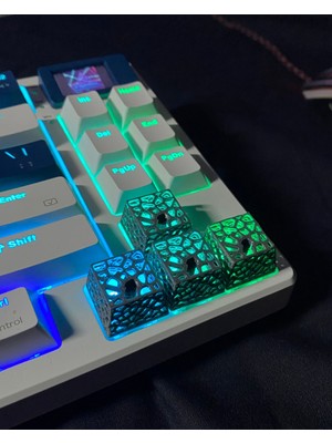 Pureysma Openwork Keycap 4'lü Set | Rgb Uyumlu | Siyah & Beyaz Renk Seçenekli | Mekanik Tuş Başlığı