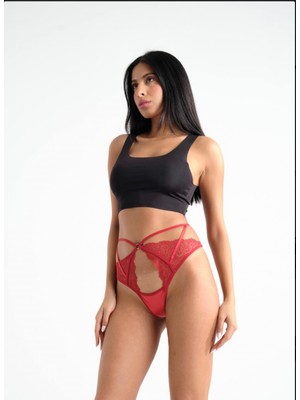 Tül,dantel,saten Bir Arada Tanga Kadın Içgiyim Günlük,fantazi