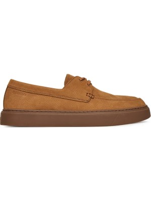Calvin Klein Erkek Hibrit Bağcıklı Tekne Kahverengi Loafer HM0HM01892-GCX