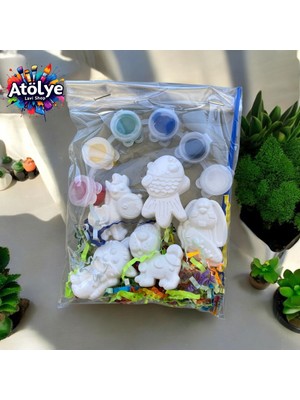 Hayvanlar Alemi Taş Boyama Seti, Yetişkin ve Çocuklar Için Eğlenceli Hobi Paketi