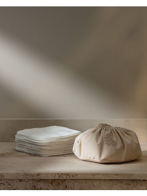 Mireille 25'li Pamuklu Havlu Seti - Beyaz