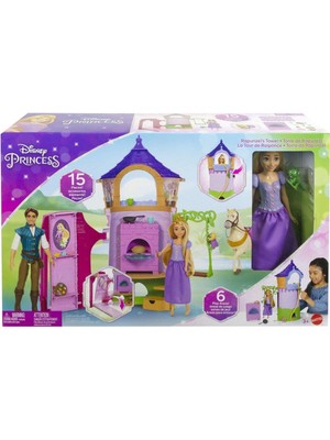 Disney Princess Rapunzelin Kulesi Kız Çocuklar İçin 6 Oyun Alanı ve 14 Aksesuar ile