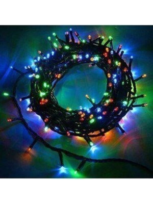 10MT Rgb 100 LED Fişli Ağaç Dekoratif Yılbaşı Parti Aydınlatma Lambası