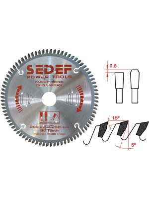 200X30-25-20X2.8X2.8 mm Diş Trapez Pozitif Diş Testere