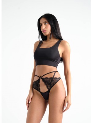 Dantelli Tanga Tül Çiyim Kadın Iç Giyim