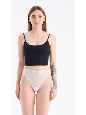 Dantelli, Tül Taşlı Arka Detaylı Iç Giyim Günlük,fantazi