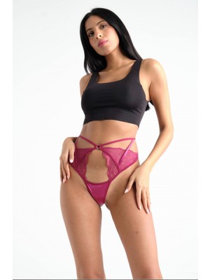 Tül,dantel,saten Bir Arada Tanga Kadın Içgiyim Günlük,fantazi