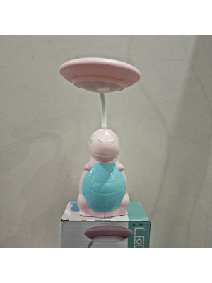 Sevimli Dinozor Pembe Masa Lambası, Çocuklar Için Eğlenceli ve Renkli Aydınlatma