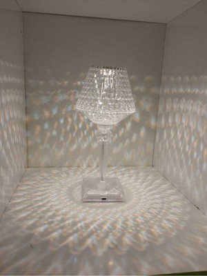 Turuncu Dokunmatik Şarjlı Masa Lambası, Ayarlanabilir Dimmer Özelliği