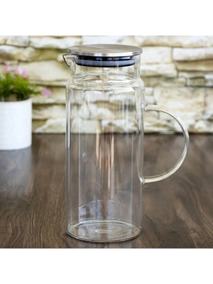 Çelik Kapaklı Vakumlu Borosilikat Cam Yağlık Sirkelik 1500 ml 1 Adet