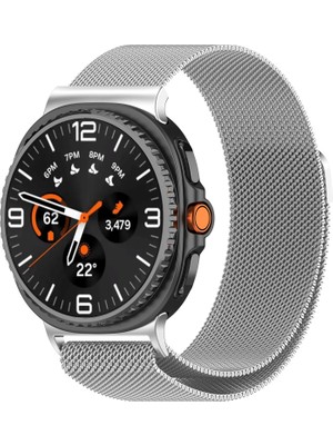 Galaxy Watch 8 / Watch 8 Classic (40 mm / 44 mm / 46 mm) Uyumlu Manyetik Milanese Mesh Hasır Paslanmaz Çelik Kordon – Unisex