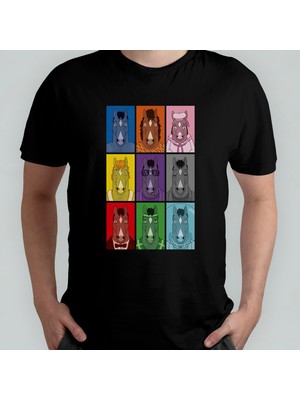 Pixxa Bojack Horseman Unisex %100 Pamuklu Bisiklet Yaka T-Shirt Model 3