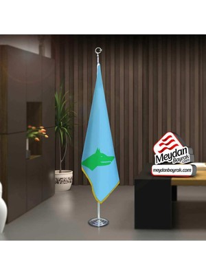 Asilmeydan Göktürk Kağanlığı Bayrağı-17 Eski Türk Devleti-Ofis-Toplantı Odaları -Direkli -Saçaklı Makam Bayrağı