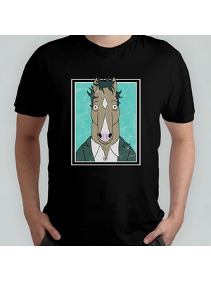 Pixxa Bojack Horseman Unisex %100 Pamuklu Bisiklet Yaka T-Shirt Model 2