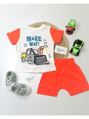İmaj Make Way Şortlu Bebek Takım 9 Ay - Turuncu