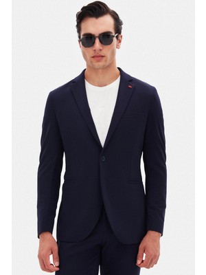 Twn Slim Fit Lacivert Düz Takim Elbise 4EC05E301545M