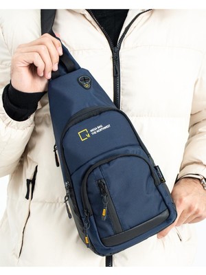 Lacivert Unisex Su Geçirmez Spor Askılı Çapraz Günlük Rahat Tasarım