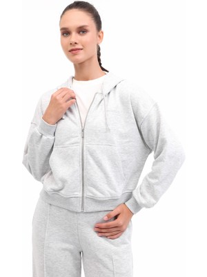 Lumberjack WB 18AMMY-H 5PR GRI MELANJ Kadın Eşofman Üstü