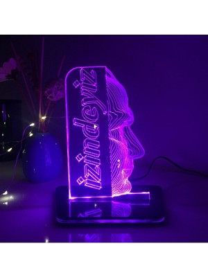 Renkli 3D LED Gece Lambası, Atatürk Temalı, Şık ve Modern Tasarım