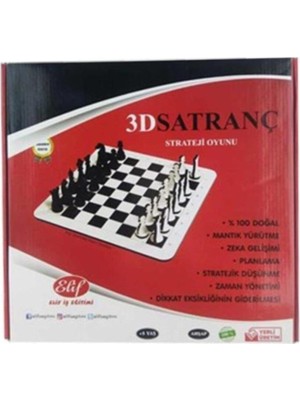 Ahşap 3D Satranç Takımı, Zekice Elif Tasarımıyla Şık ve Eğlenceli Oyun Keyfi