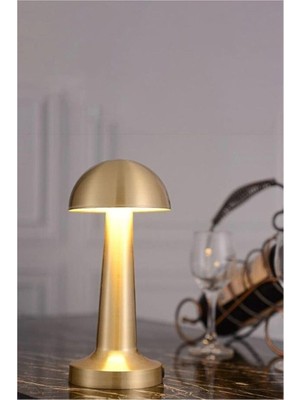 Gold Renk Şarjlı Masa ve Gece Lambası, Okuma ve Çalışma Için Ideal Aydınlatma