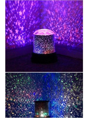 Yıldız Yansıtıcı Gece Lambası, Bebek Odası Için Güzel ve Sıcak Işık Havası