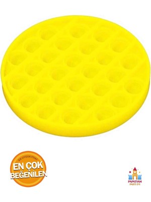 Fosforlu Sarı Daire Pop It Duyusal Oyuncak, Renkli ve Eğlenceli Dokunma Deneyimi