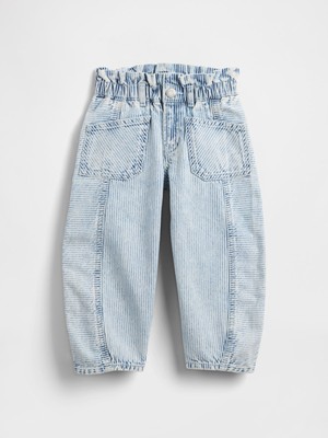 Gap Kız Bebek Mavi Jean Pantolon Çizgili Horseshoe