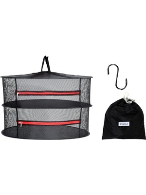 2 Katlı Meyve Sebze Bitki Kurutma Filesi | Katlanabilir Meyve Sebze Bitki Doğal Kurutma Sepeti