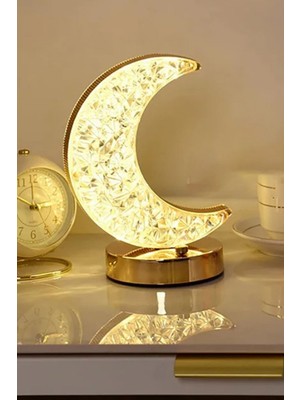 Renkli LED Masa Lambası, Dokunmatik, Akrilik, Romantik, Şarjlı, Şık ve Modern Tasarım