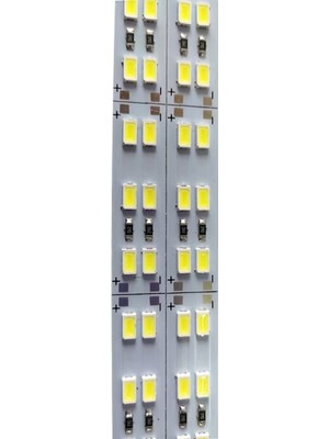 5730 Çift Sıra Alüminyum Çubuk LED Beyaz 12V 144 Ledli (1 Metre)