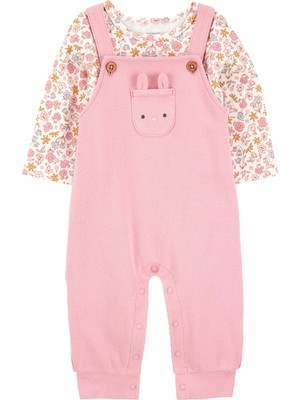 Kız Bebek Pembe Salopet Set