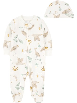 Bebek Ekru Tulumlu Set