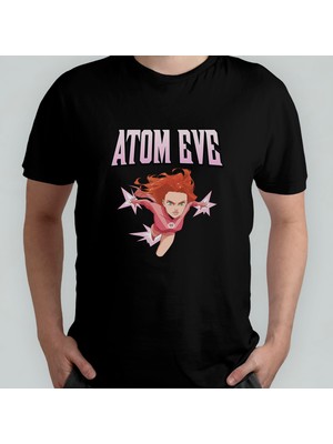 Pixxa Invincible Atom Eve Unisex %100 Pamuklu Bisiklet Yaka T-Shirt Model 1