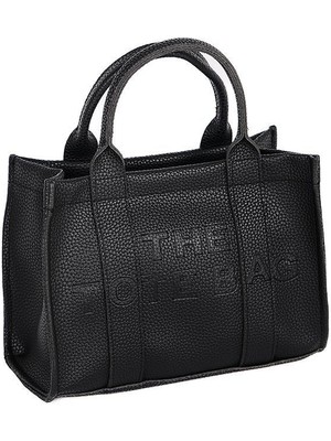 Şık Kadın Siyah Uzun El ve Omuz Askılı Ayarlanabilir Deri Çanta