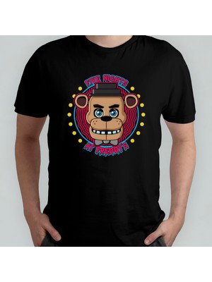Pixxa Five Night At Freddy's Unisex %100 Pamuklu Bisiklet Yaka T-Shirt Model 2