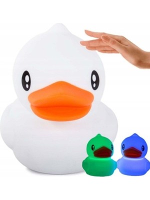 Renkli Sevimli Ördek Gece Lambası, Çocuklar Için Dokunmatik Masa Işığı